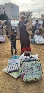 comida y mantas para Yemen