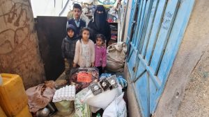 packs de alimentos y productos de higiene para Yemen