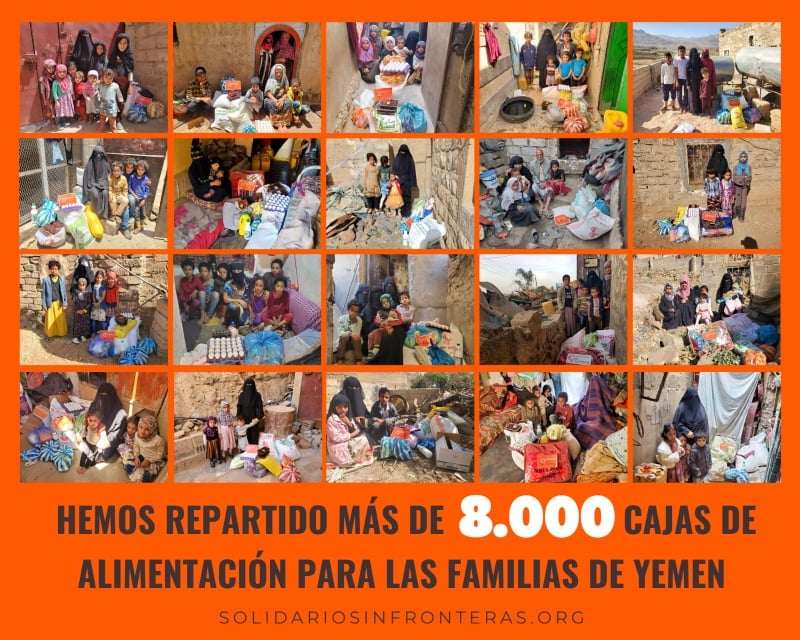 8.000 cajas de alimentación para más de 54.000 personas