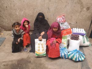 Distribución alimentos para las familias, Yemen