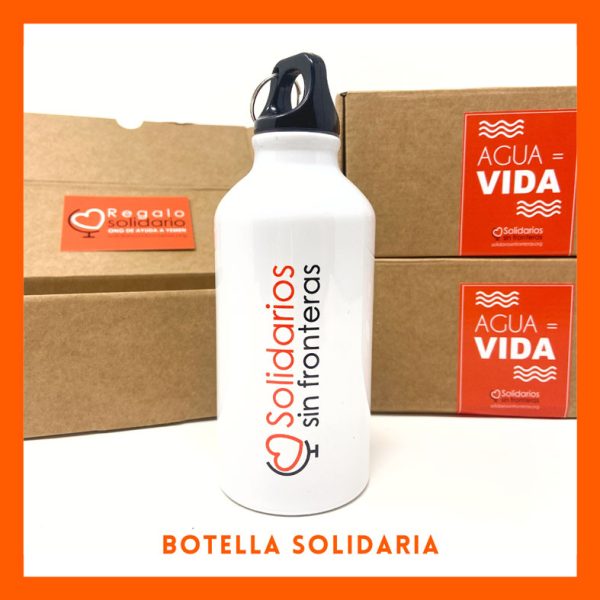 Botella solidaria de Solidarios Sin Fronteras