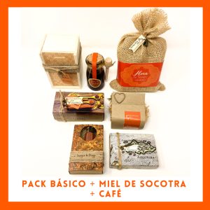 Pack básico con miel de Socotra y café de Solidarios Sin Fronteras para ayuda en Yemen